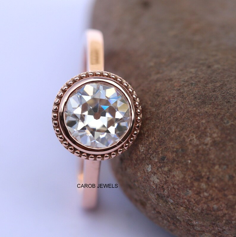 Tianyu Gems 8 X 9 mm Cushion OMC Moissanite Gold Ring 4mm OEC Round DEF Stone 14k/18k/PT950 Wedding Rings Women Customized Jewelry Jewellery