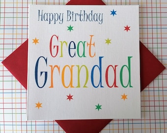 Happy Birthday Great Grandad Card