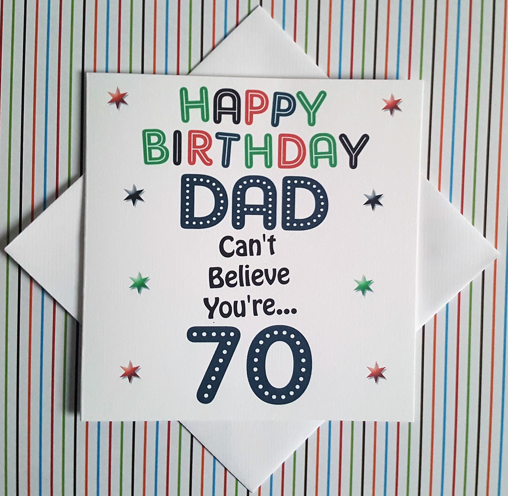 70th Birthday Card for Dad Wonderful Dad 70th Birthday Card Dad 70th ...