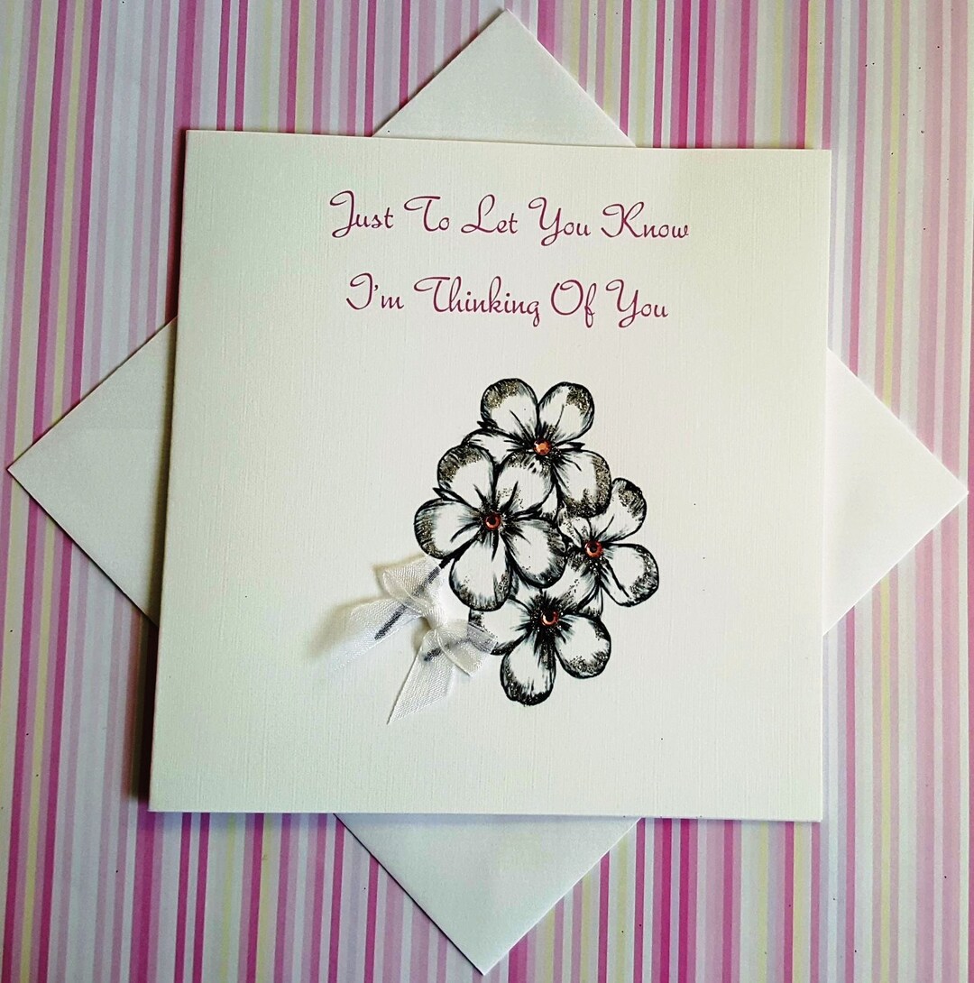 Sympathy Thinking of You Handmade Card - Etsy