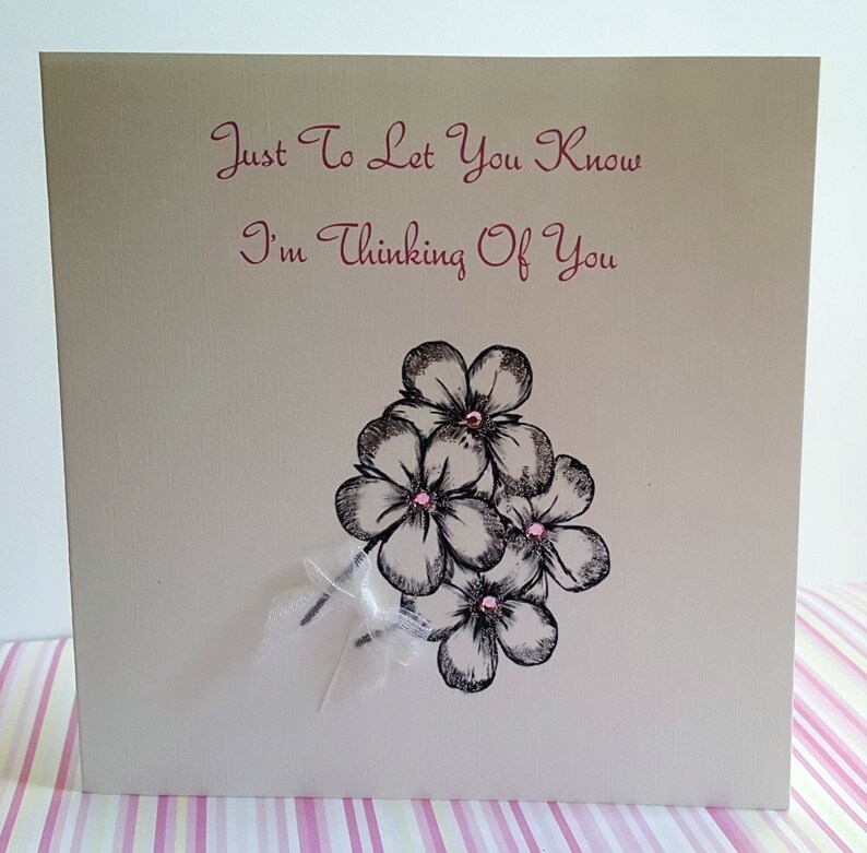 Sympathy Thinking of You Handmade Card - Etsy