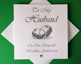 Happy Emerald Wedding Anniversary to my Husband Card