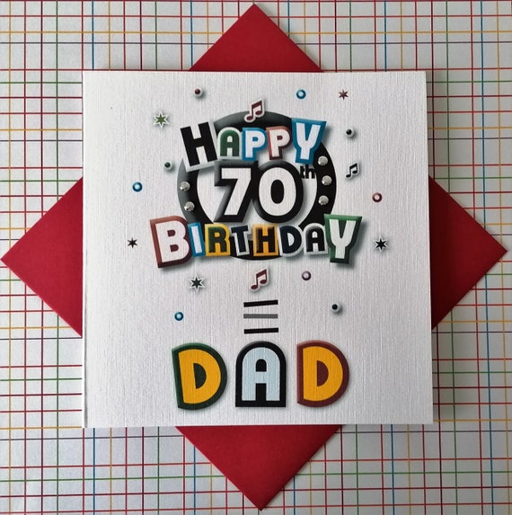 Happy 70th Birthday Dad Card | Etsy