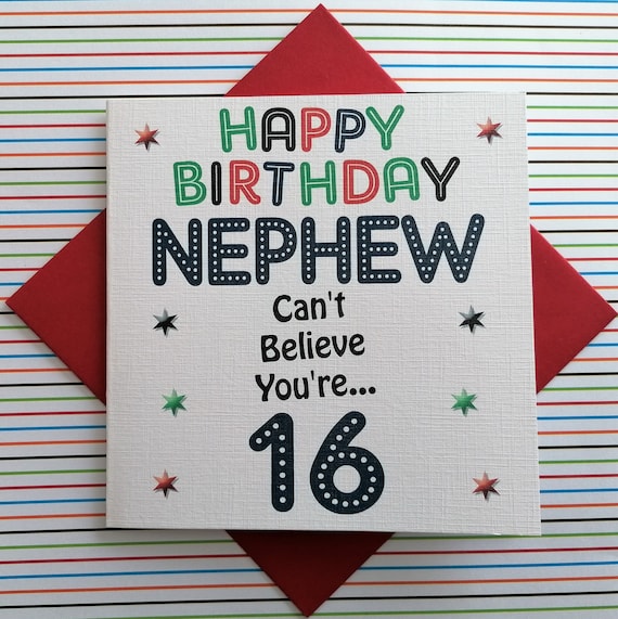 Neveu 16eme Carte De Joyeux Anniversaire Jarrive Pas A Etsy France