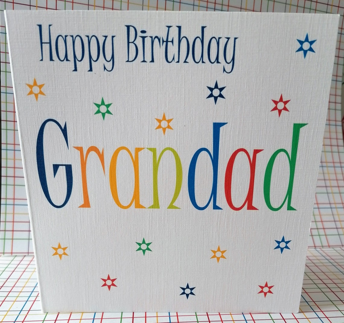 Happy Birthday Grandad Card - Etsy