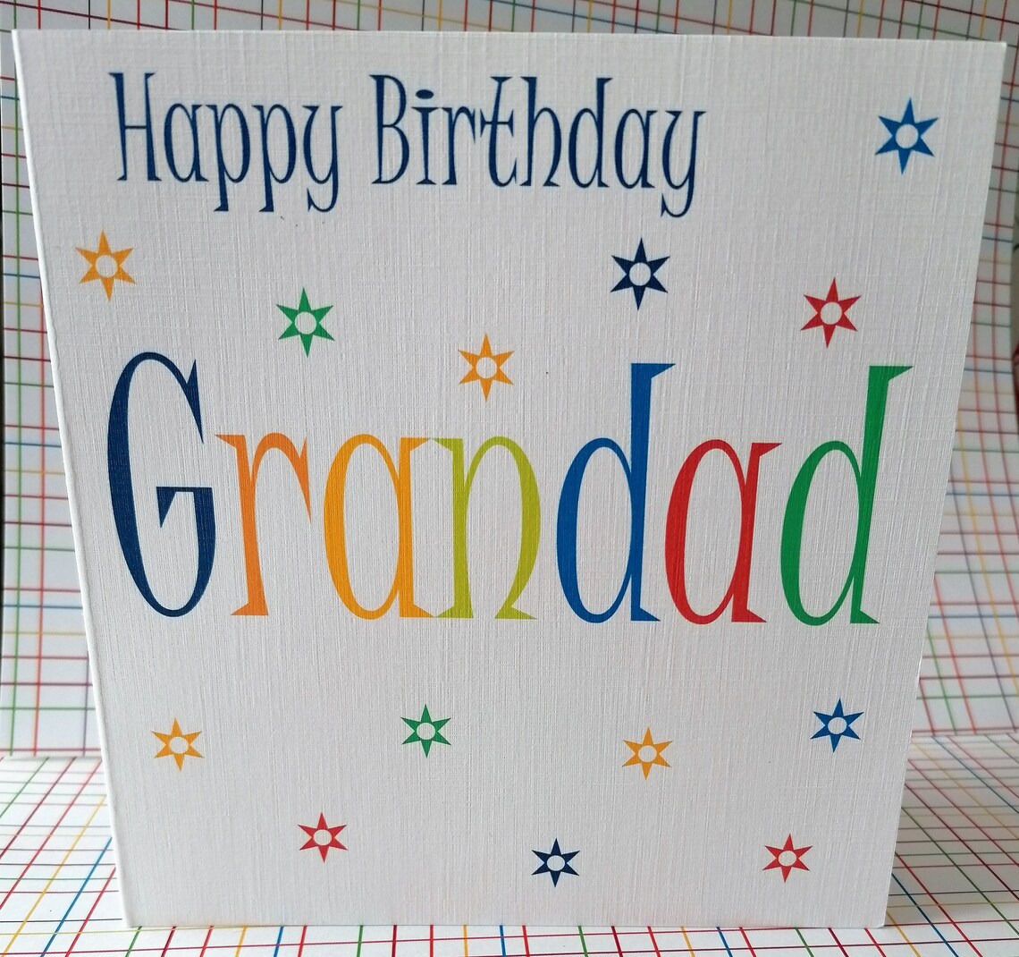 Happy Birthday Grandad Card Etsy