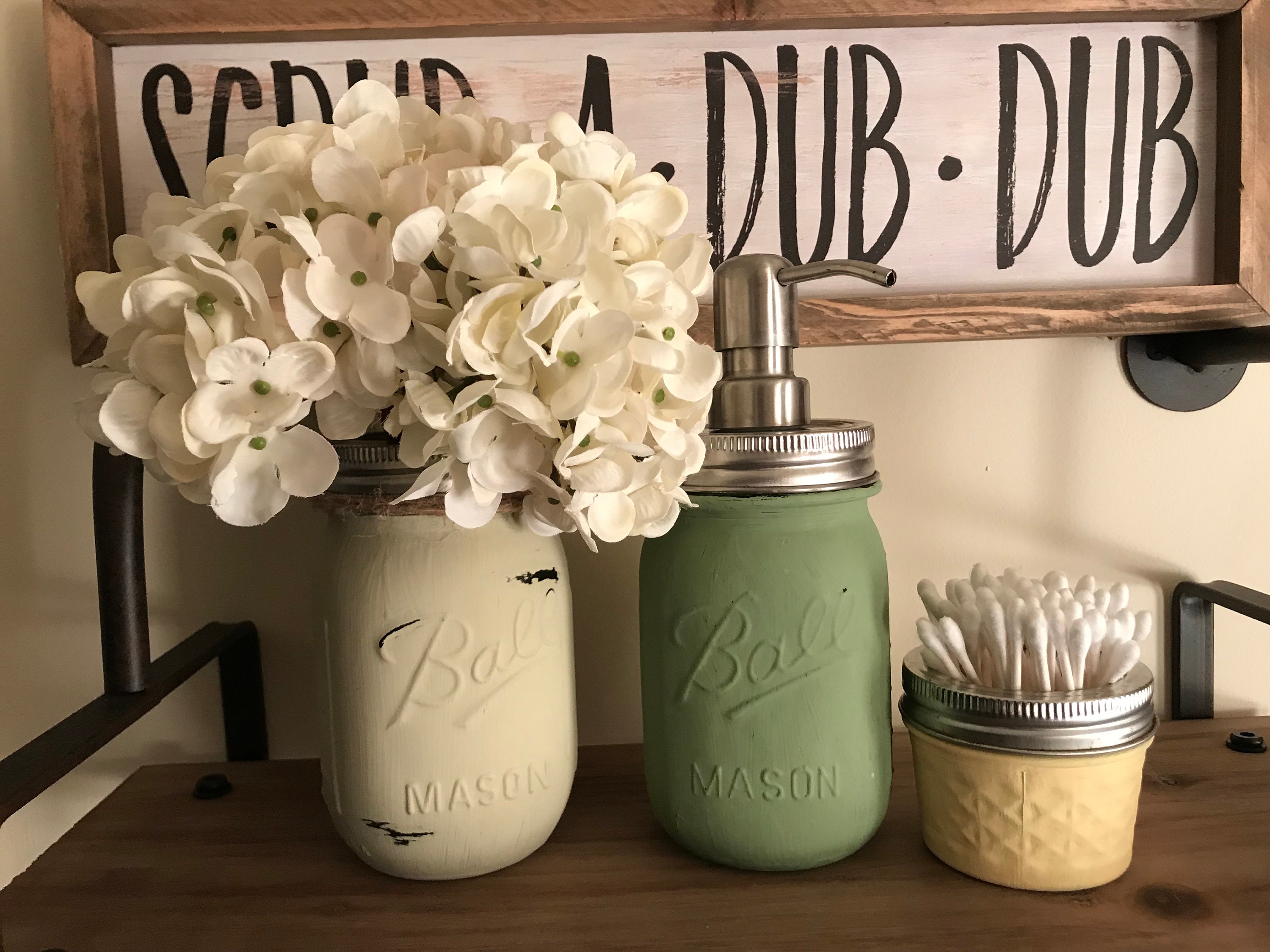 Bathroom Mason Jar Decor Bathroom Decor Soap Dispenser - Etsy