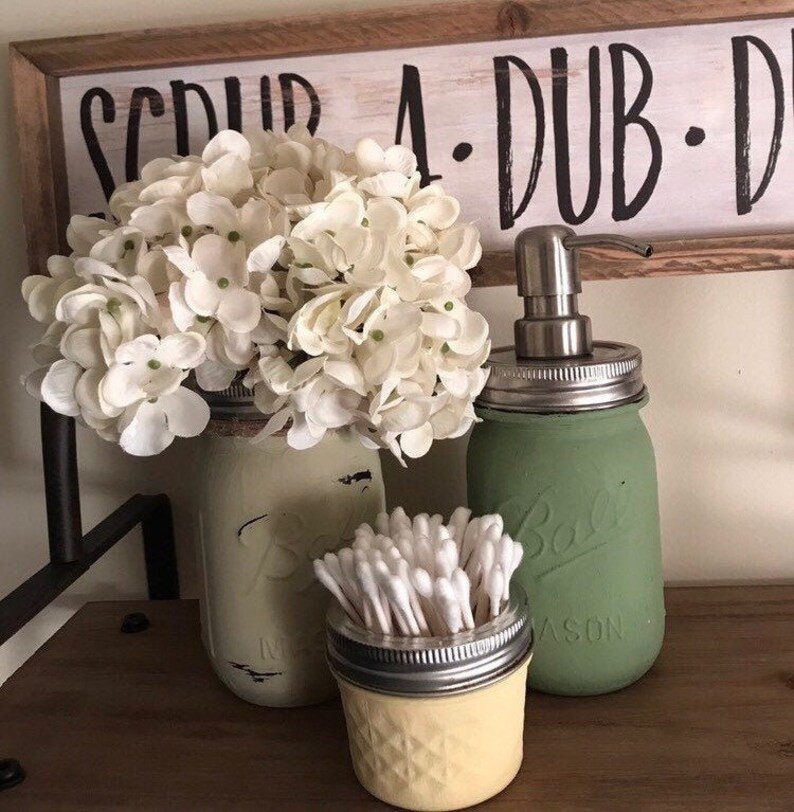 Bathroom Mason jar decor Bathroom Decor Soap Dispenser | Etsy