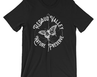 Redbud Valley Oklahoma T-Shirt: Tulsa Hiking Trail, Butterfly Design