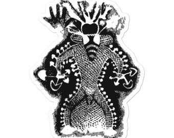 Shaman Mushroom Bee Man Sticker – Terence McKenna Food of the Gods – Psychedelic Vinyl Decal