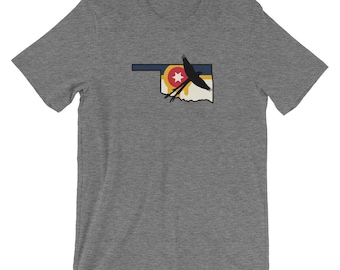 Tulsa Oklahoma Flag T-Shirt: Scissortail Bird Unisex Tee