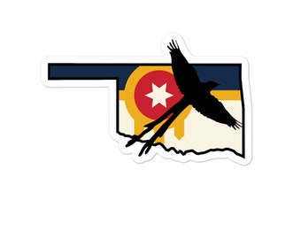 Oklahoma Scissortail Sticker: Tulsa Route 66 Vinyl Decal