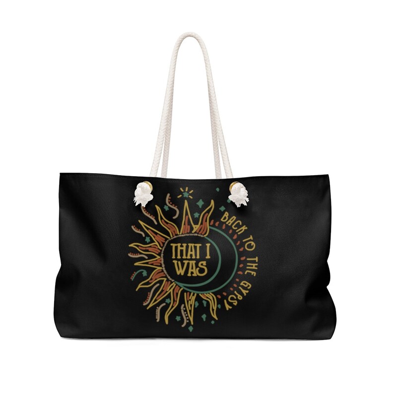 Stevie Nicks Inspired Gypsy That I Was Lyric Art On A Roomy 24X13 Inch Weekender Bag Tote