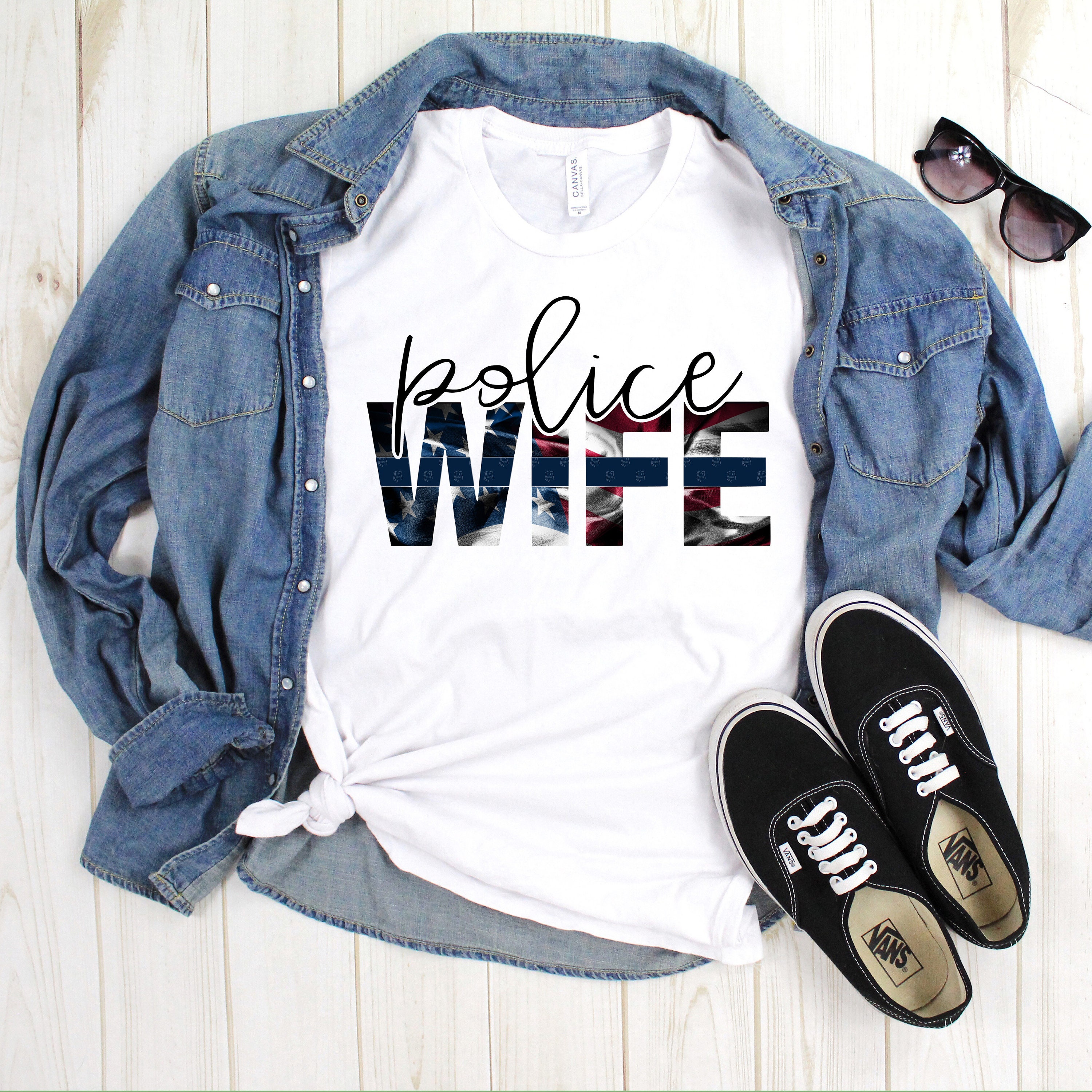 police wife t shirt