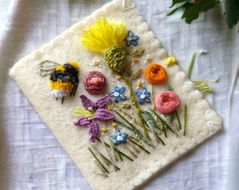 Hand Embroidered Needle Case