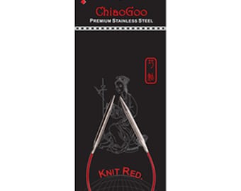 Chiaogoo rundstickor med fast stickning 23 cm - 30 cm