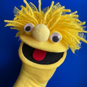 Yelling Yellow Dude Sock Puppet