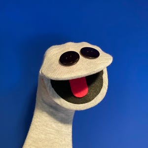 Old School Light Grey Sock Puppet - Etsy
