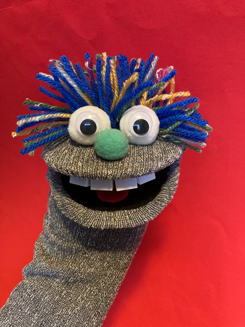Sock Puppet Tooth Wacky Grey Sock Puppet - Etsy