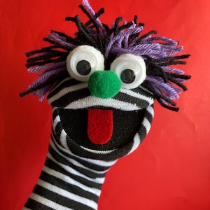 Silly Stripes Dude Sock Puppet
