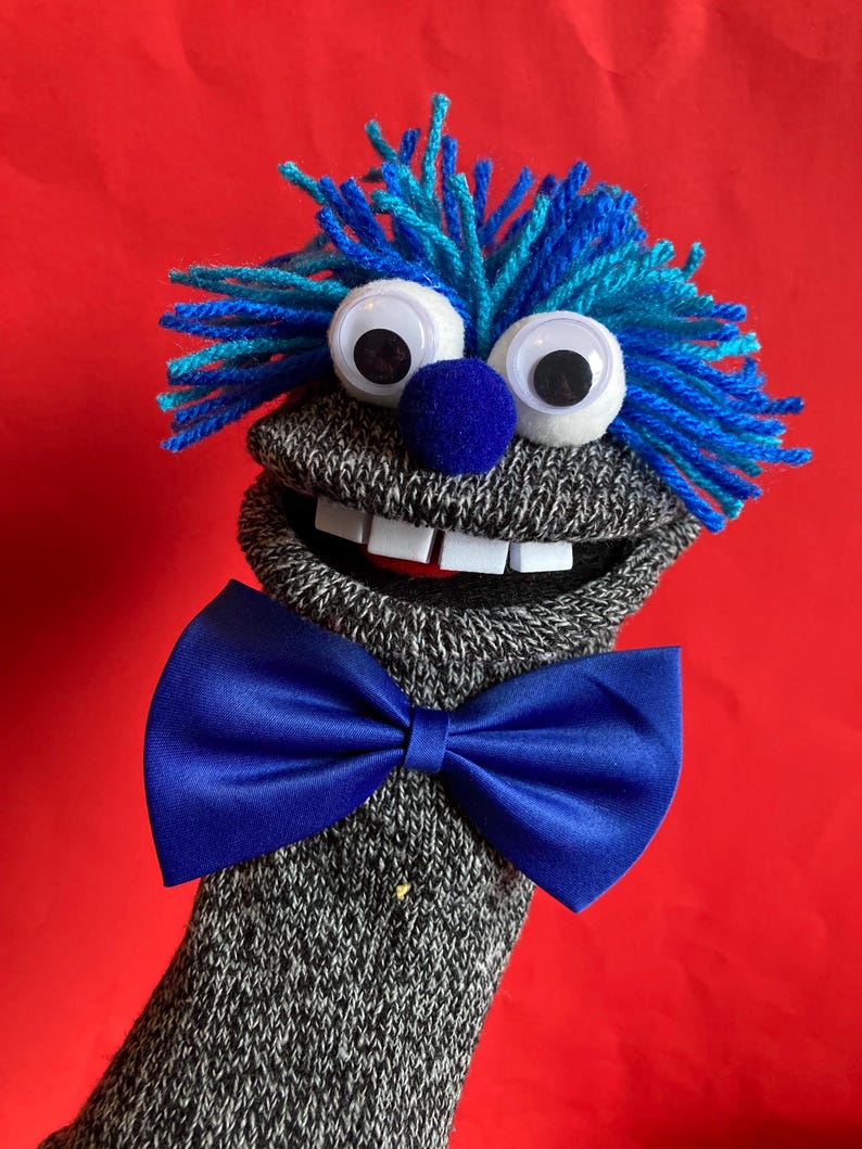 Sock Puppet Tooth Bow Tie Guy Sock Puppet - Etsy