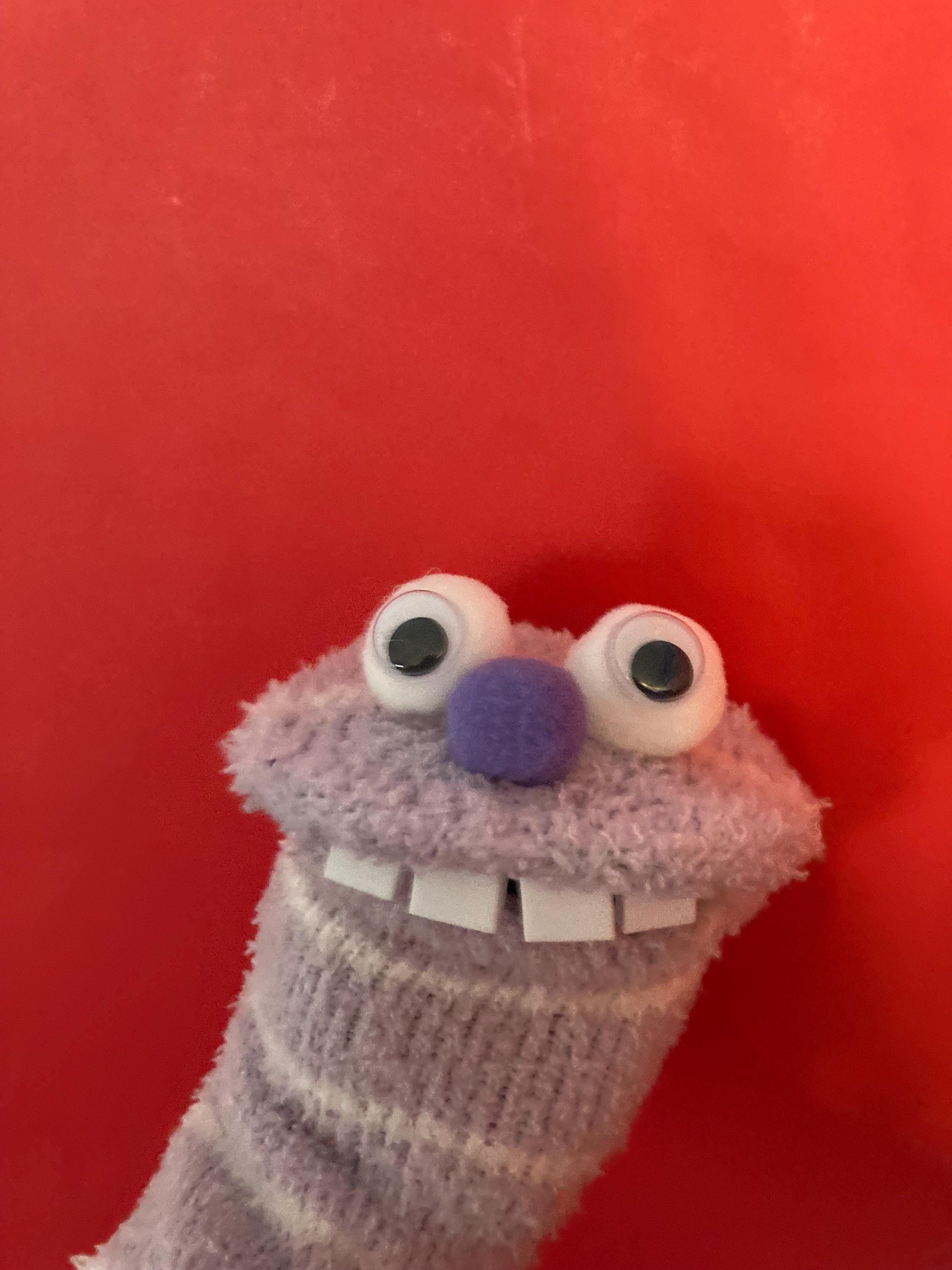 Overbite Fuzzy Goober Lavender Sock Puppet - Etsy