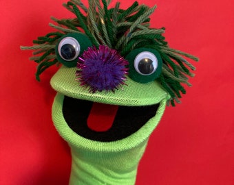 Greenie Dude Sock Puppet