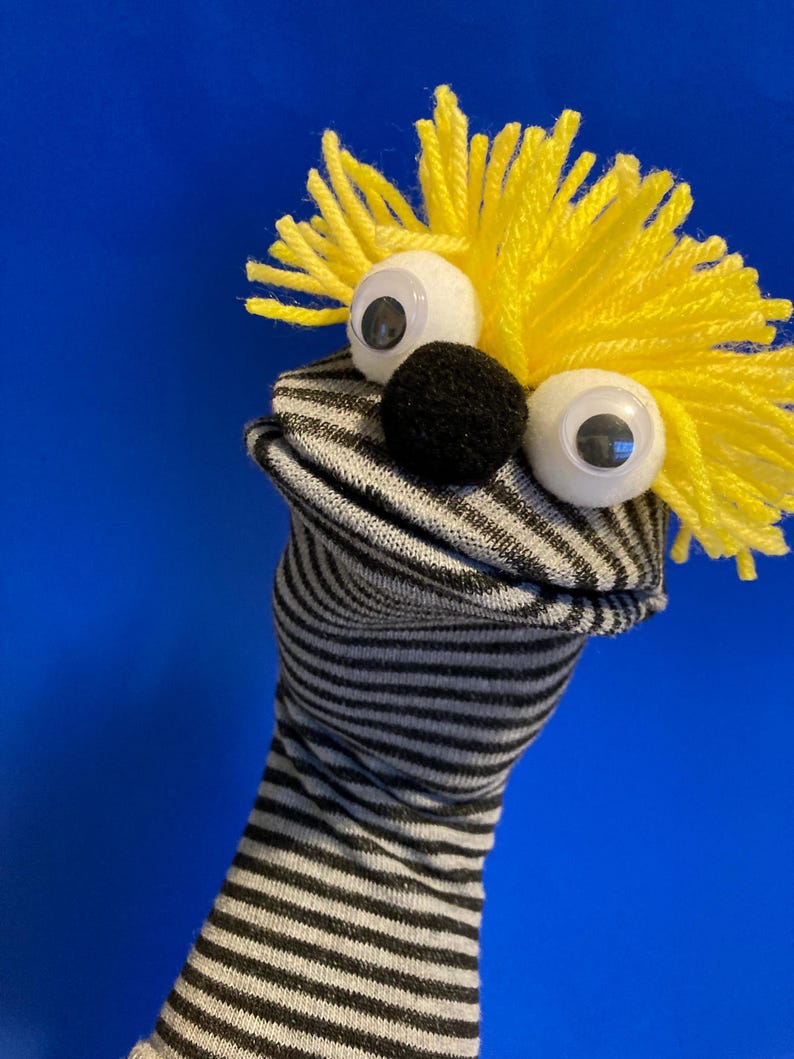 Bumble Stripes Sock Puppet - Etsy