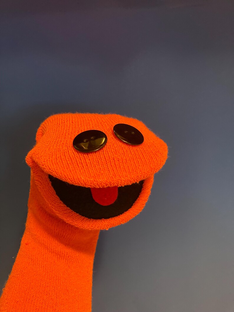 Old School Orange Sock Puppet - Etsy