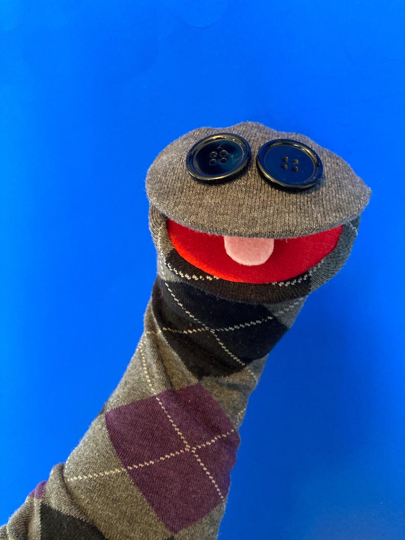 Old School Argyle Sock Puppet Hand Puppet - Etsy