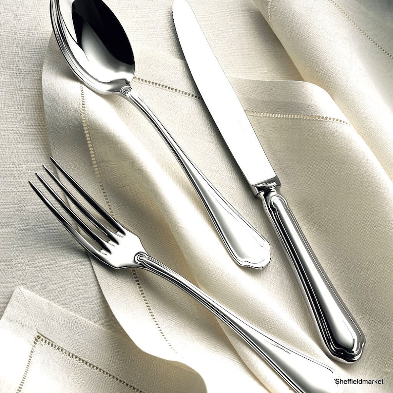 Silver Laminated Nickel Silver Cutlery Set Etsy