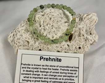 Prehnite Crystal Gemstone  Bracelet