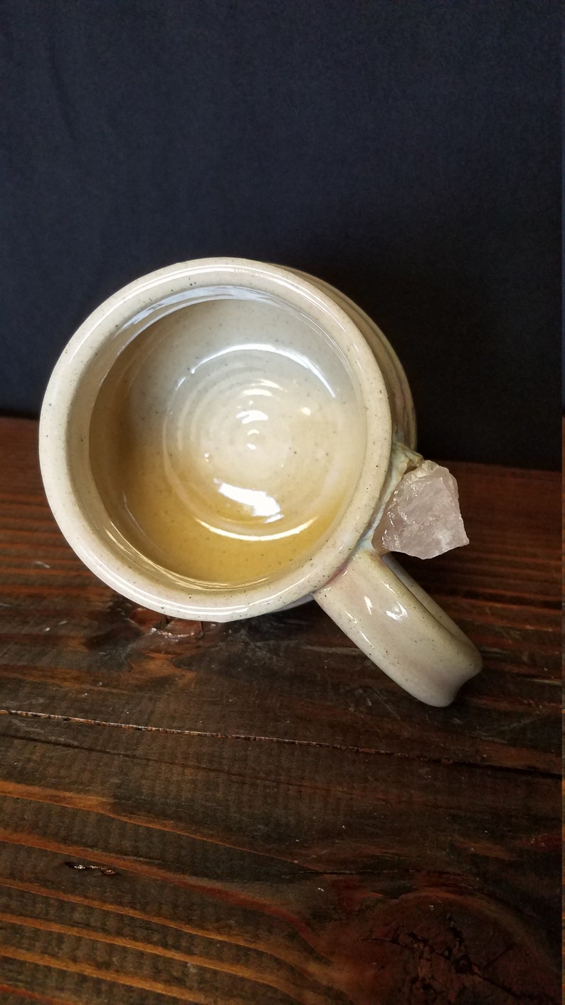 Rose Quartz Mug Coffee Mug Meraki. Crystal Mug Handmade Tea Mug