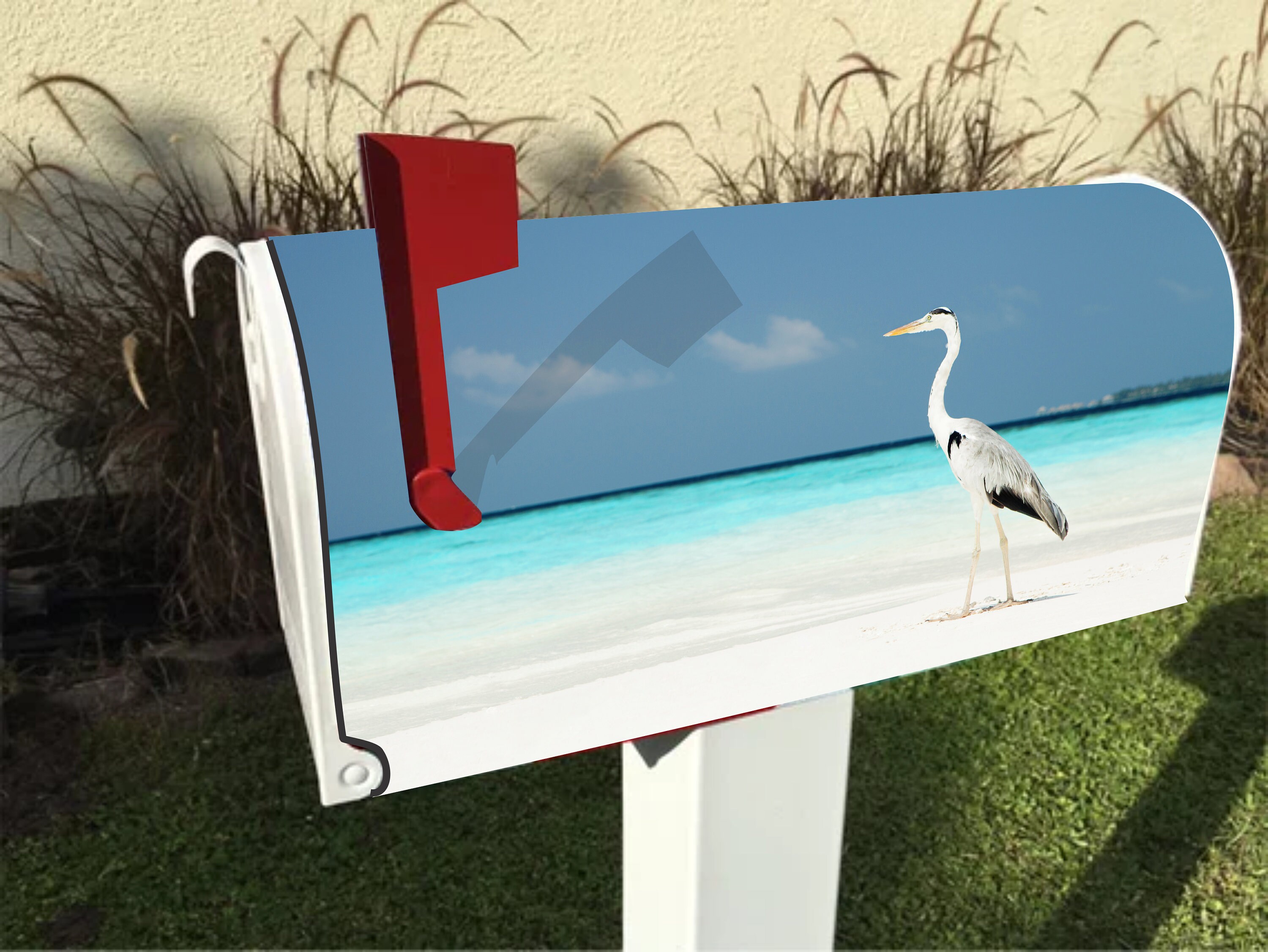 Great Blue Heron at the Beach Mailbox Cover W/free Shipping or