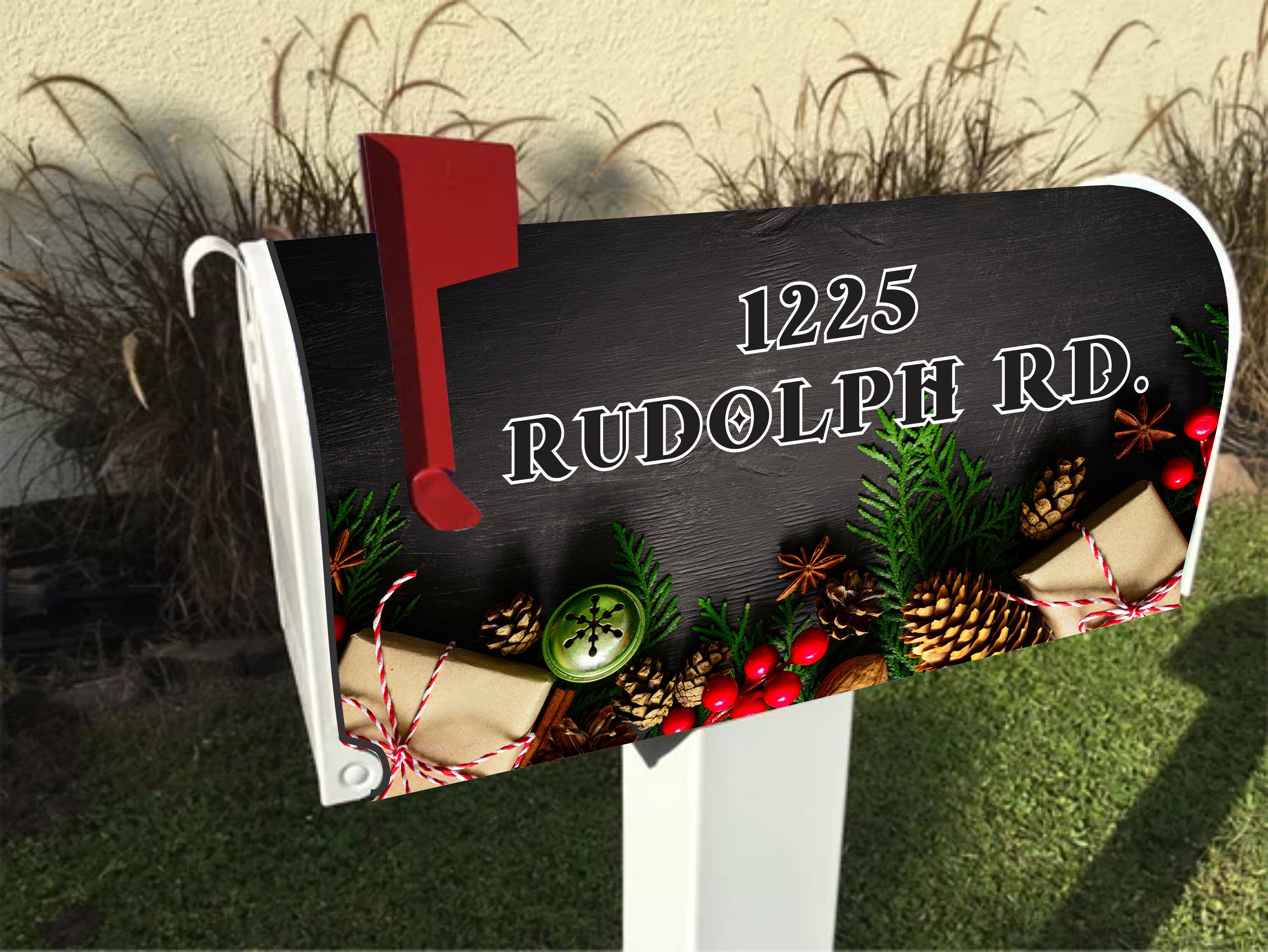 Rustic Festive Christmas Holiday Mailbox Cover with FREE Etsy