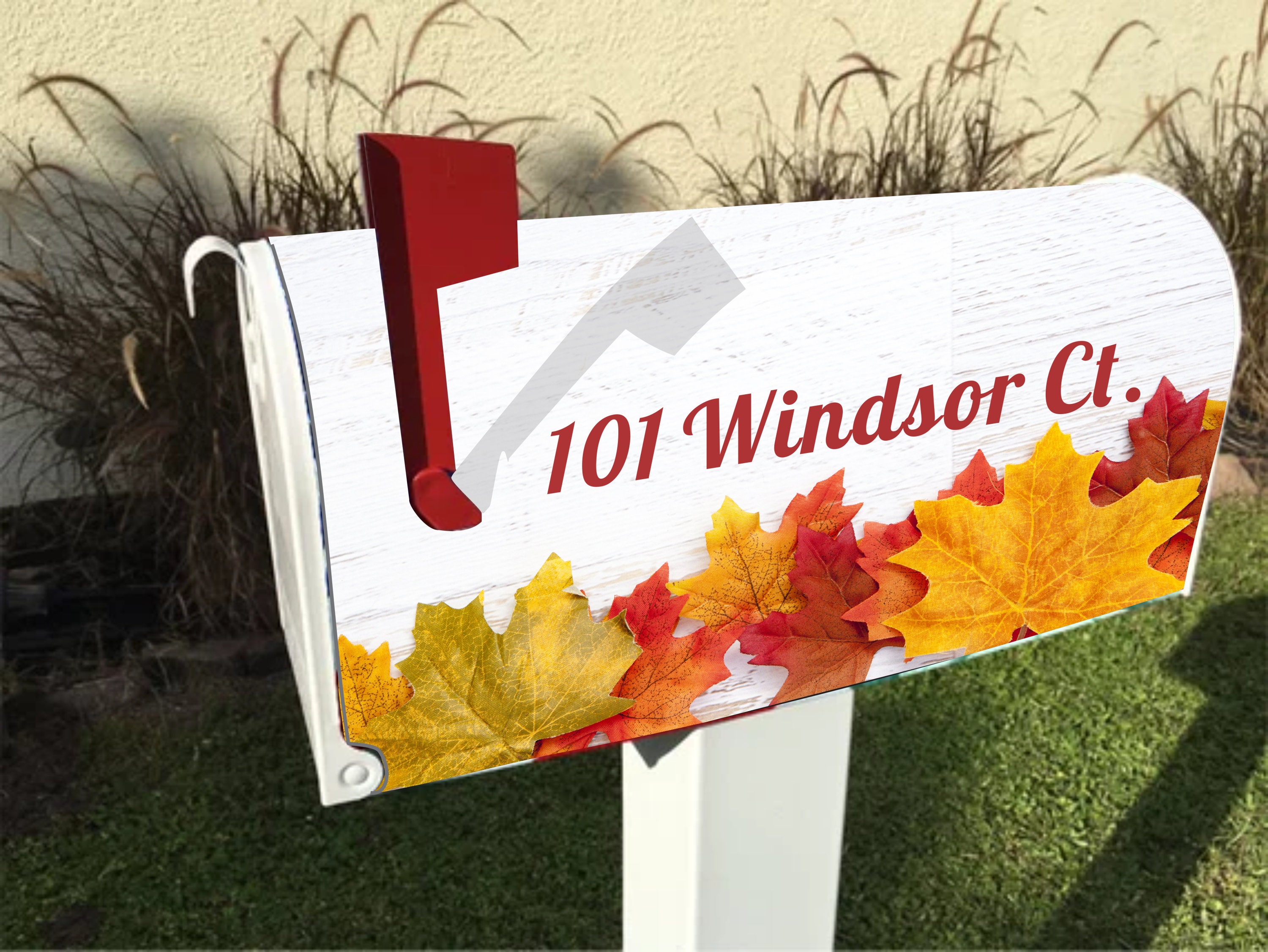 Colorful Fall Leaves Mailbox Cover or Not Etsy