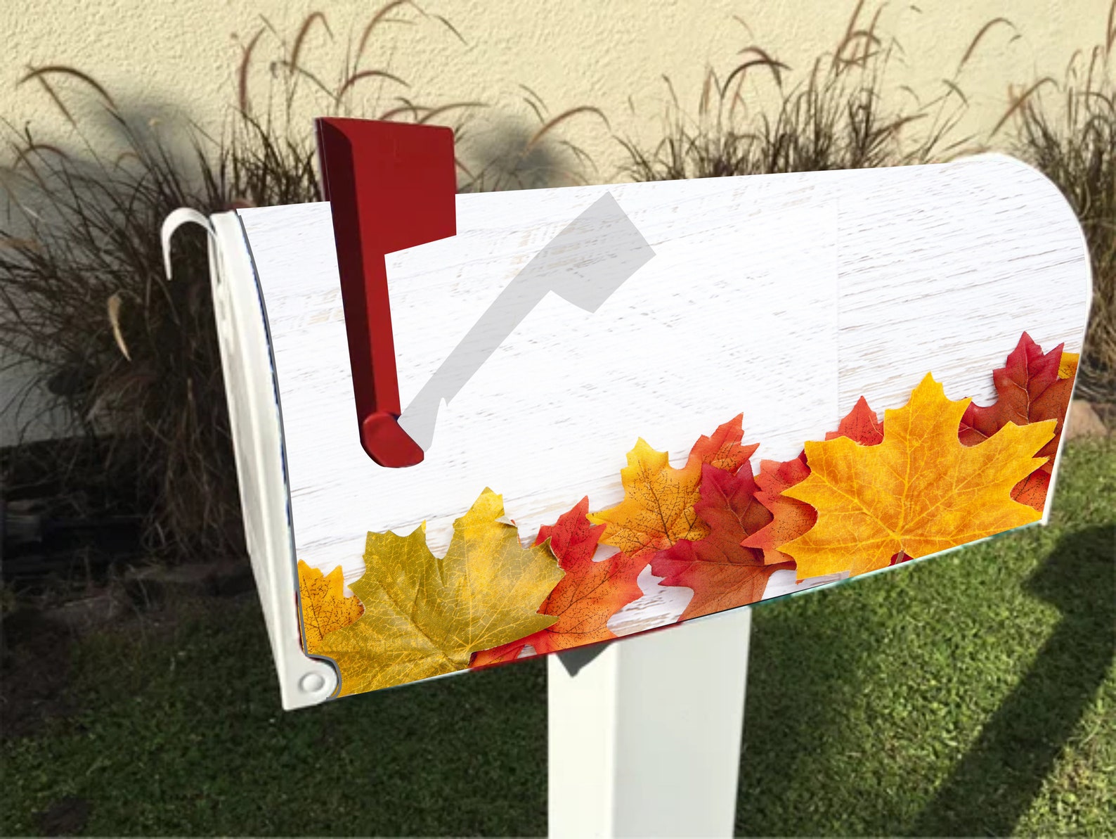 Colorful Fall Leaves Mailbox Cover or Not Etsy