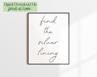 Silver Lining Quote Etsy