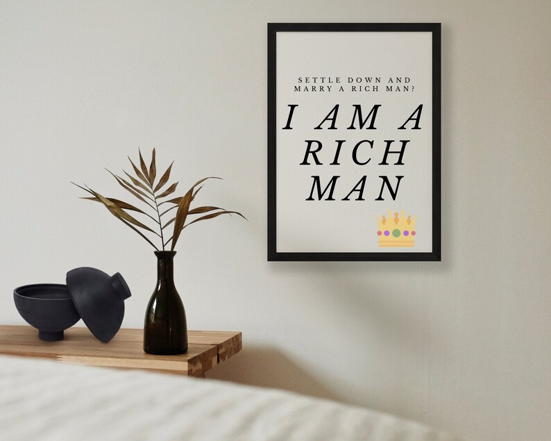 Mom I Am A Rich Man Mom I Am A Rich Man Cher Quote Printable Wall Art Funny | Etsy