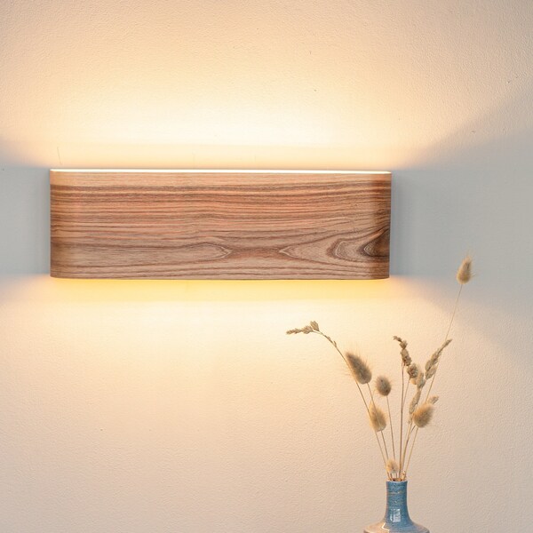 Sconce from curved plywood — wood wall sconce — linear wall lamp — light fixture — bedside lamp — wall sconce light — rustic modern