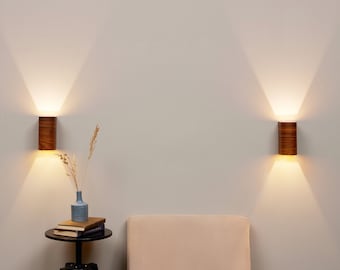 Sconce pair — 2 sconces set — 2 wall lamps set — wood wall sconces— wall lamps — light fixtures  — wall sconce lights — rustic modern