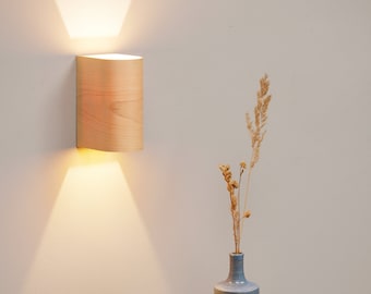 Hallway wall sconce — Wood sconce — wall lamp — light fixture — bedside lamp — wall sconce light — rustic modern