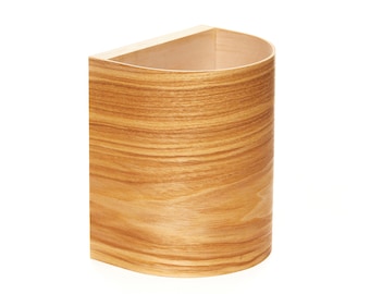 Curved Wood Wall Sconce: Birch Plywood Bedside Lamp
