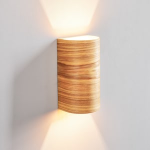 UL listed wall sconce from curved plywood, wood wall sconce, wall lamp, light fixture, bedside lamp, wall sconce light, wood light