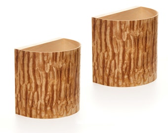 Tamo Ash Veneer Wood Sconce Set: Eco-Friendly Wall Lamps