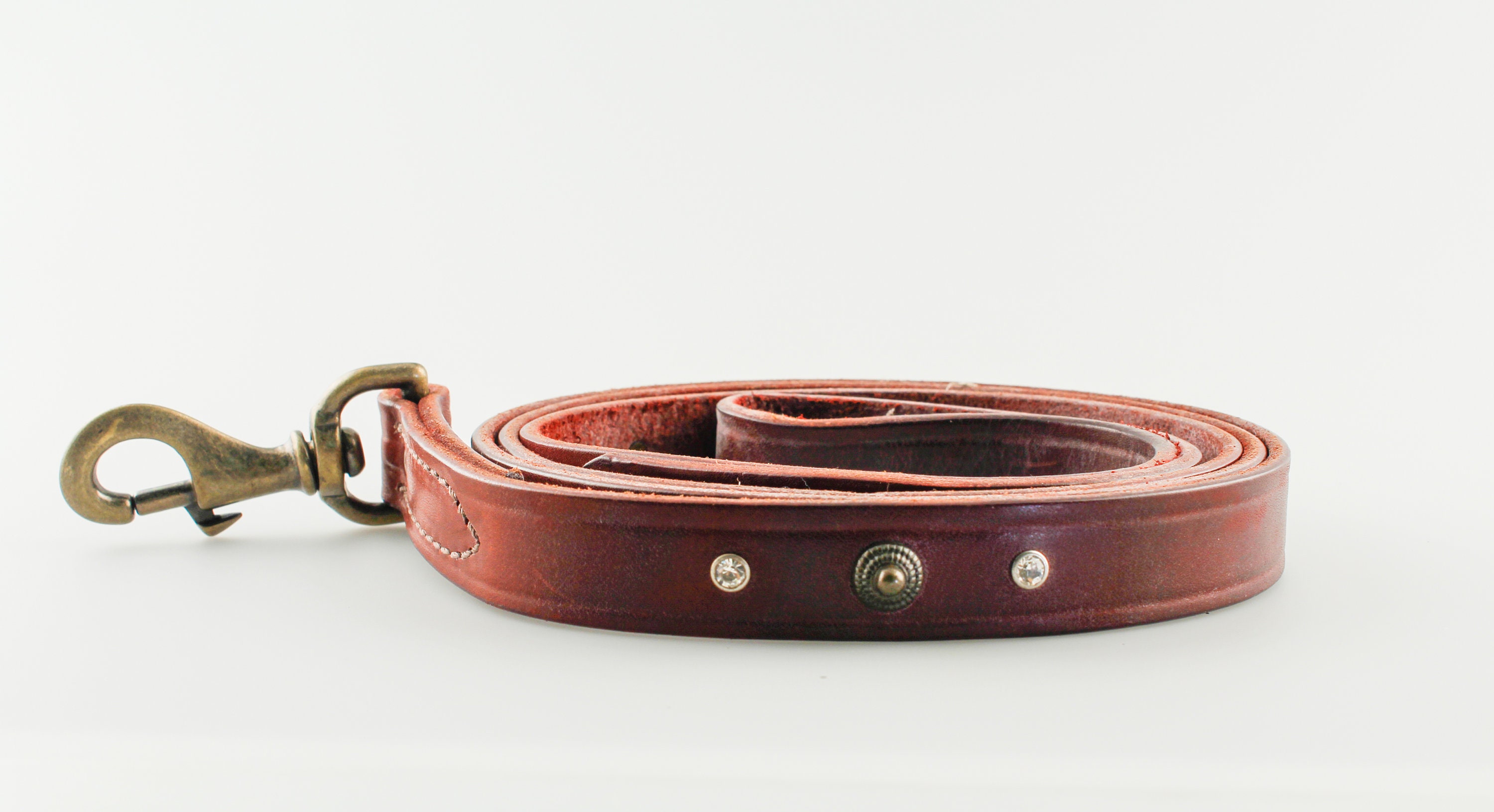 18 Latigo Guardian Dog Collar w/ Celtic Star Lead Etsy.de