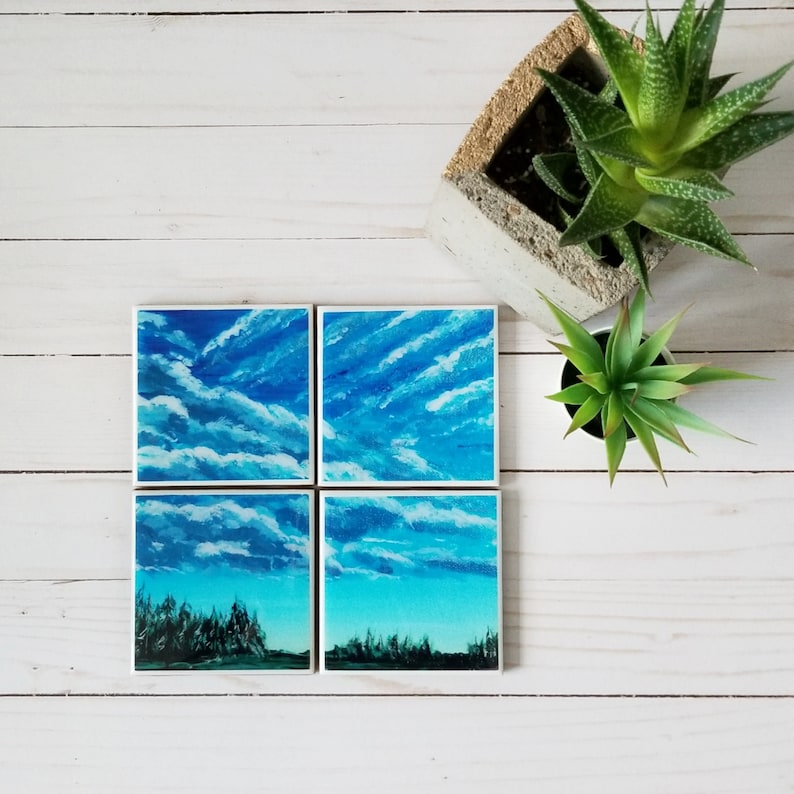 Set of 4 Art Coasters