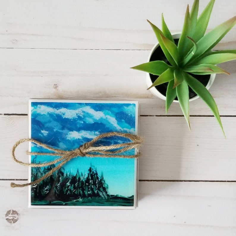 Set of 4 Art Coasters