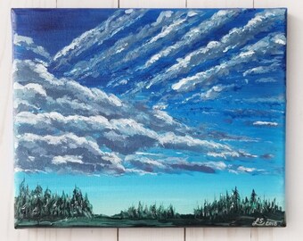 Landscape Acrylic Painting, Original Art on Canvas