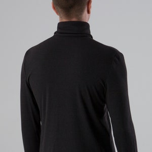 Mens zip up turtleneck, Quarter zip pullover men, Black Half Zip Sweater men, Knitwear Mock Neck Sweater, Zip Sweatshirt, Gift for him